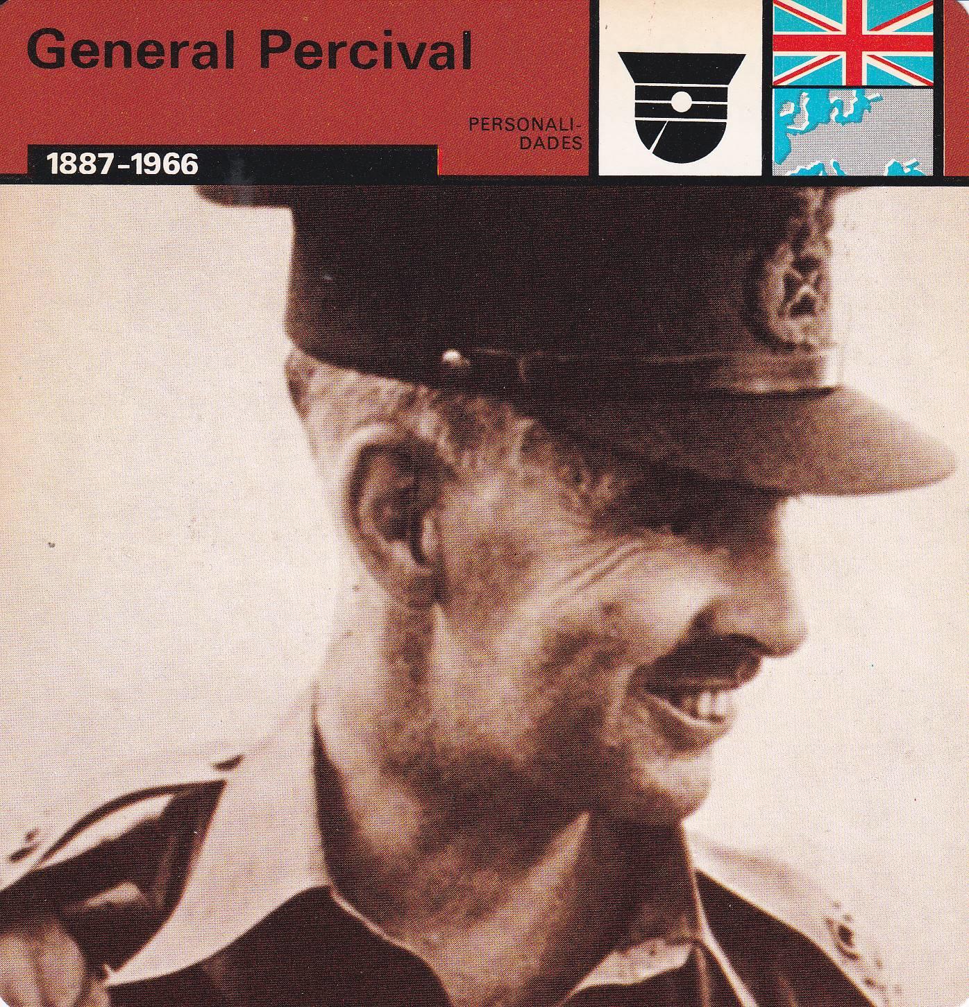 FICHA PERSONALIDADES 165: GENERAL PERCIVAL. 1887-1966