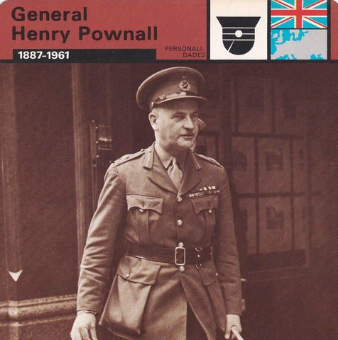 FICHA PERSONALIDADES 166: GENERAL HENRY POWNALL. 1887-1961