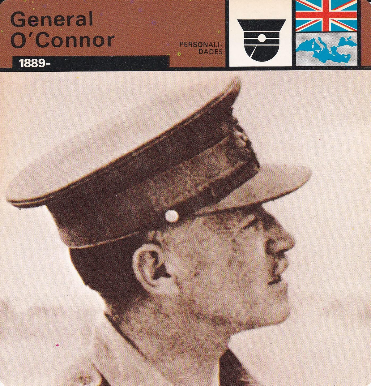 FICHA PERSONALIDADES 167: GENERAL O CONNOR. 1889