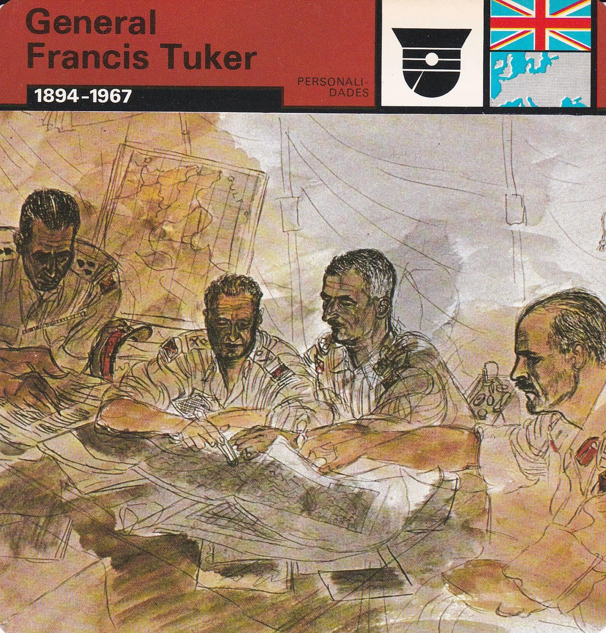 FICHA PERSONALIDADES 175: GENERAL FRANCIAS TUKER. 1894-1967