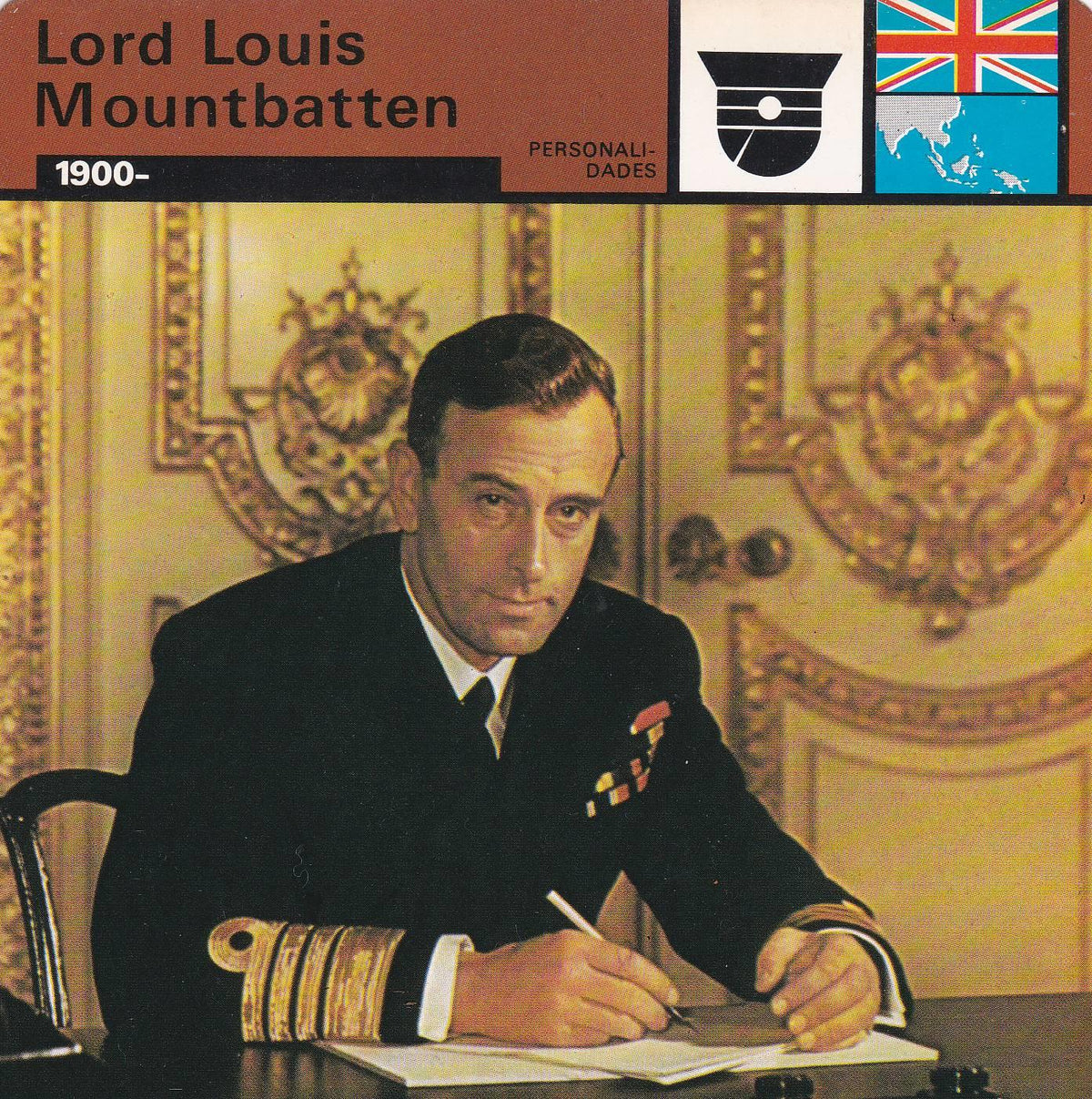 FICHA PERSONALIDADES 184: LORD LOUIS MOUNTBATTEN. 1900