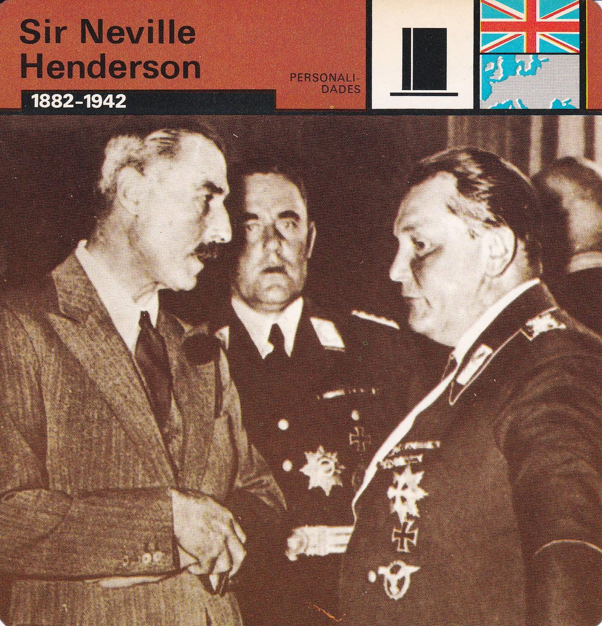 FICHA PERSONALIDADES 197: SIR NEVILLE HENDERSON. 1882-1942