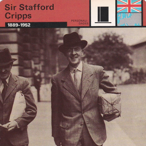 FICHA PERSONALIDADES 204: SIR STAFFRD CRIPPS. 1889-1952