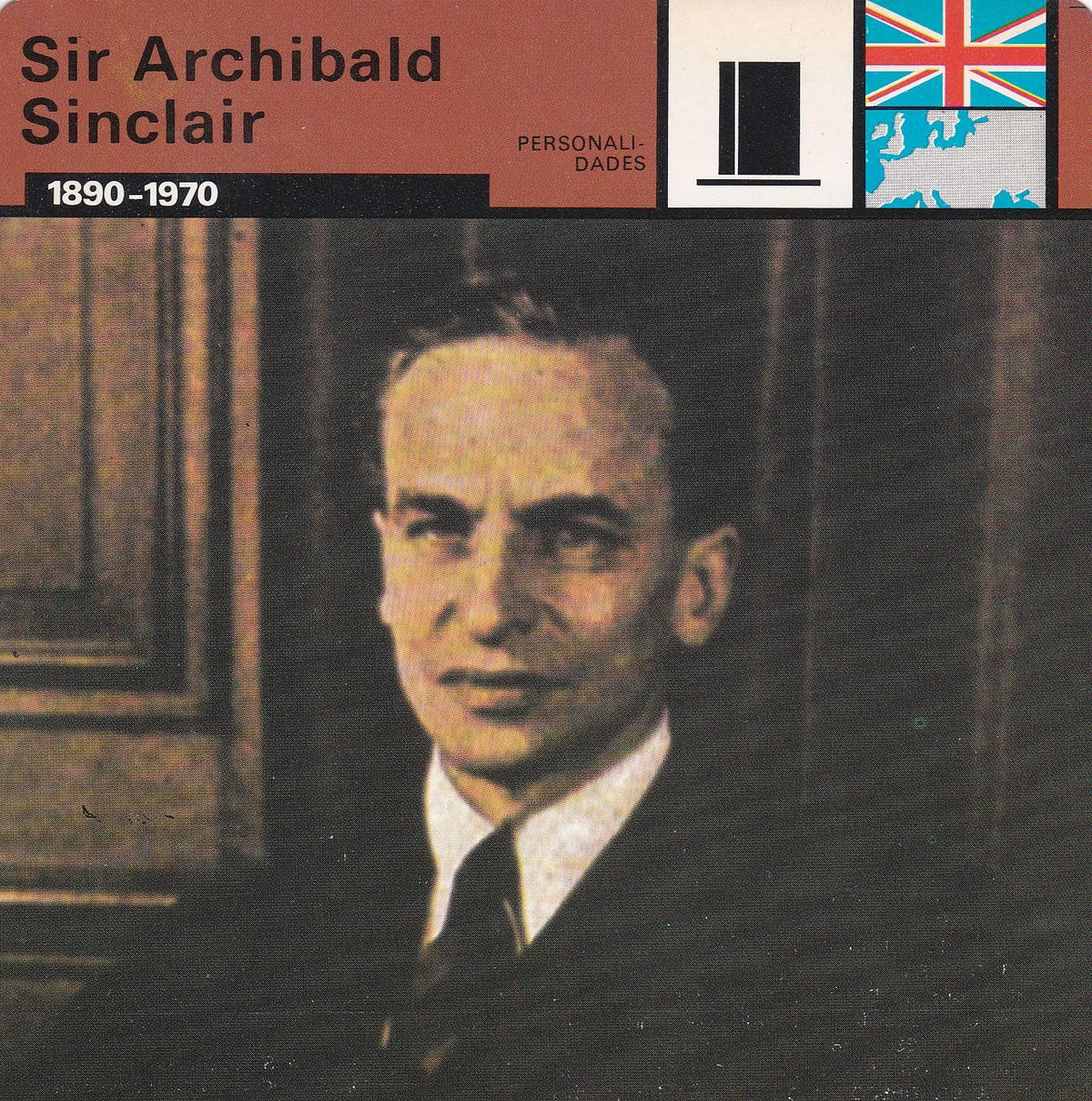 FICHA PERSONALIDADES 206: SIR ARCHIBALD SINCLAIR. 1890-1970