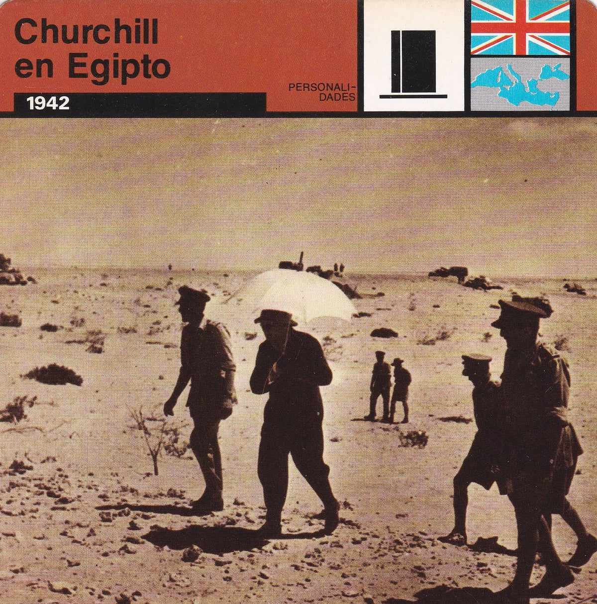 FICHA PERSONALIDADES 212: CHURCHILL EN EGIPTO. 1942