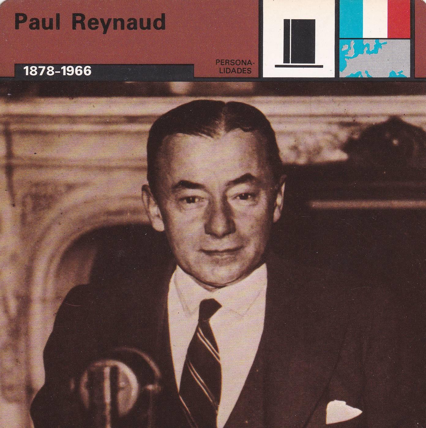 FICHA PERSONALIDADES 234: PAUL REYNAUD. 1878-1966