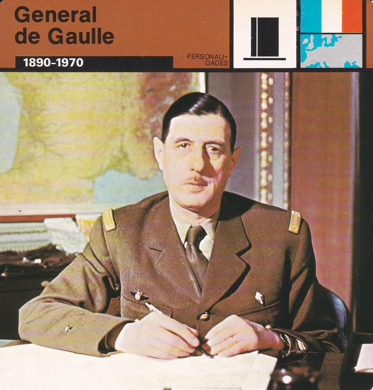 FICHA PERSONALIDADES 235: GENERAL DE GAULLE. 1890-1970