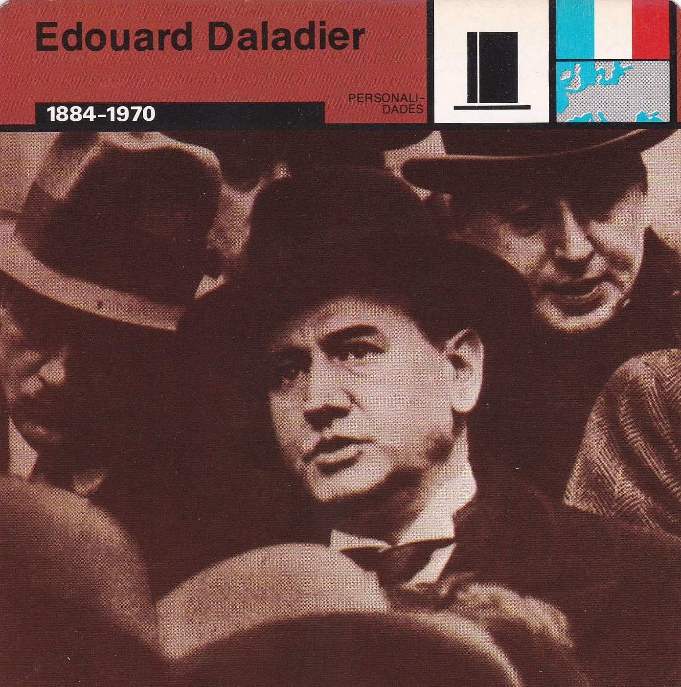 FICHA PERSONALIDADES 236: EDOUARD DALADIER. 1884-1970