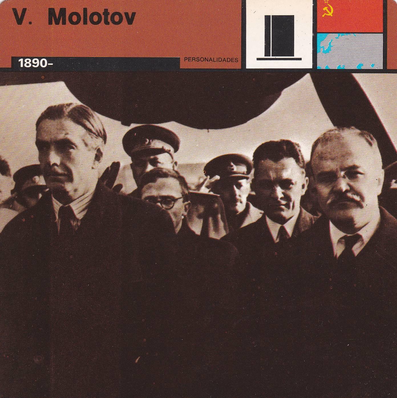 FICHA PERSONALIDADES 258: V. MOLOTOV. 1890