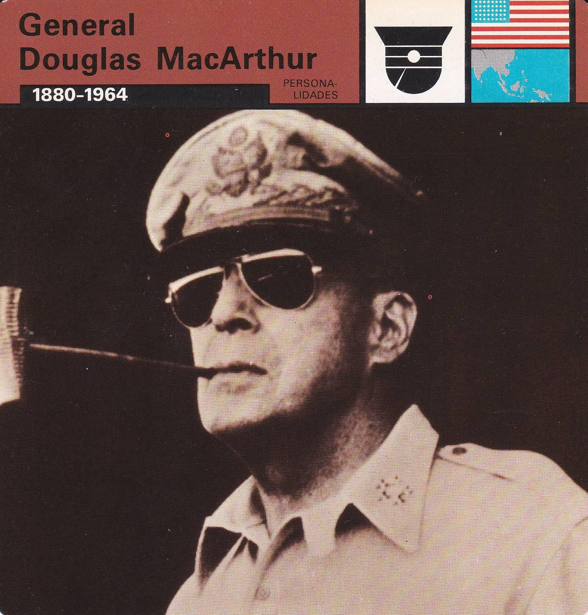 FICHA PERSONALIDADES 263: GENERAL DOUGLAS MACARTHUR. 1880-1964