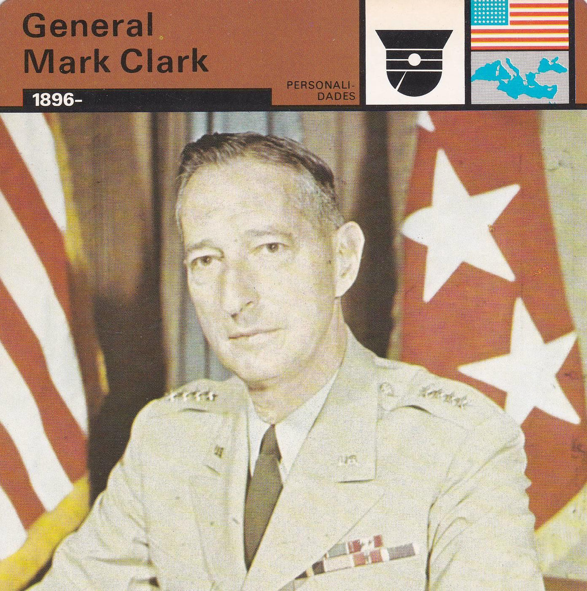 FICHA PERSONALIDADES 282: GENERAL MARK CLARK. 1896