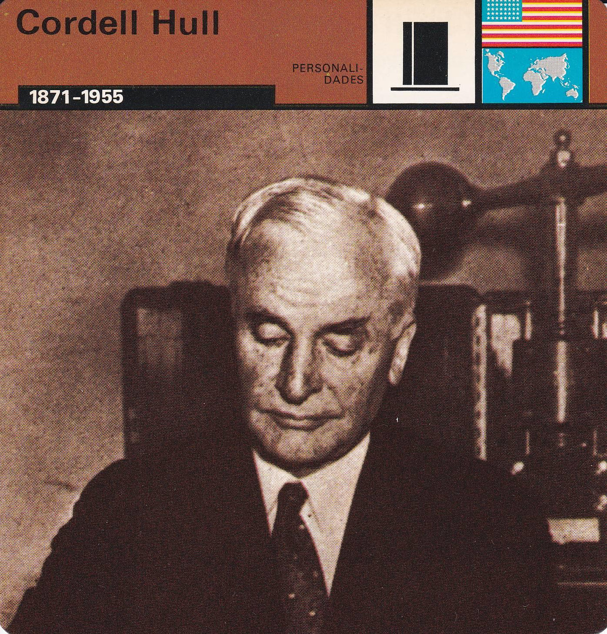 FICHA PERSONALIDADES 285: CORDELL HULL. 1871-1955