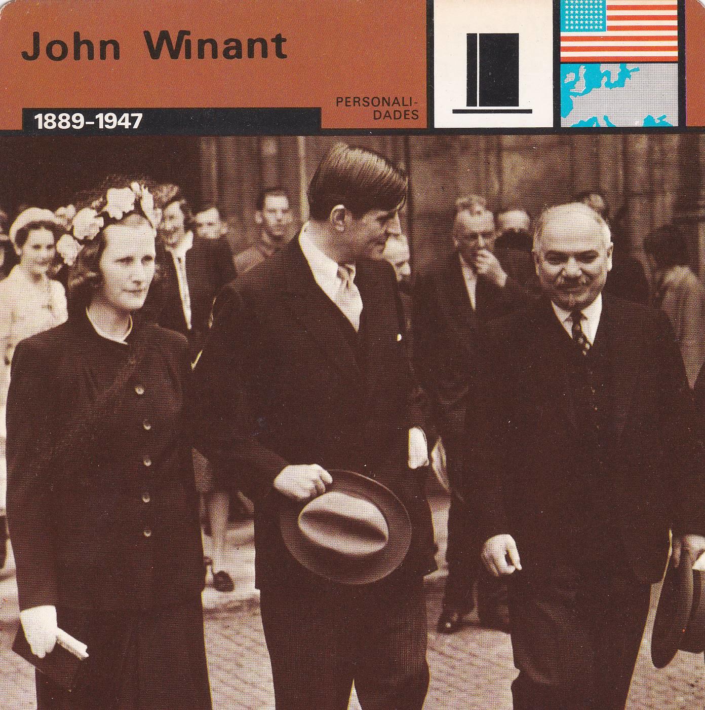 FICHA PERSONALIDADES 290: JOHN WINANT. 1889-1947