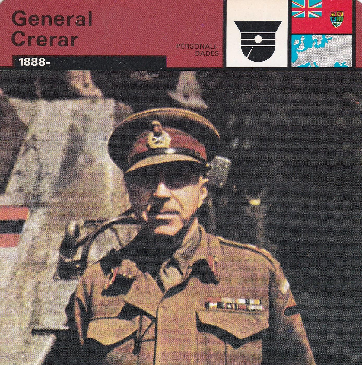 FICHA PERSONALIDADES 296: GENERAL CRERAR. 1888