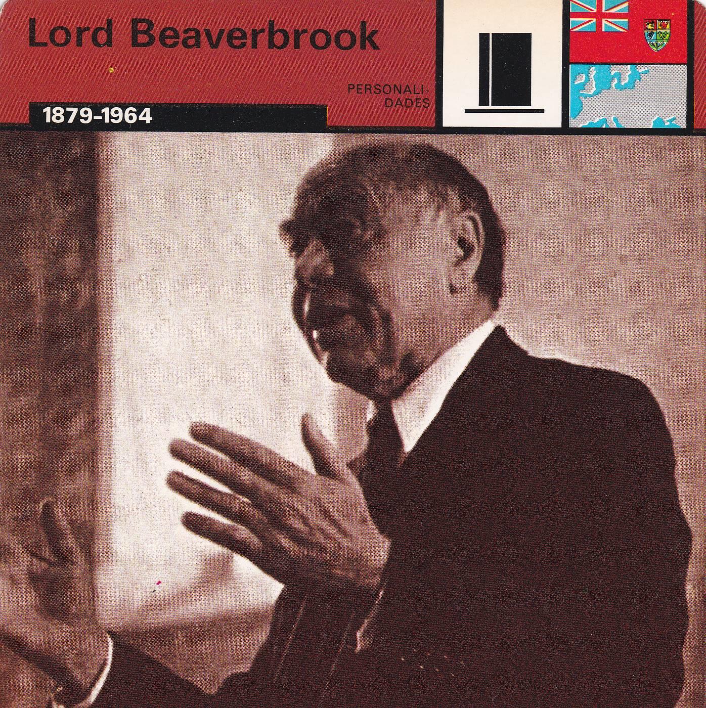 FICHA PERSONALIDADES 300: LORD BEAVERBROOK. 1879-1964