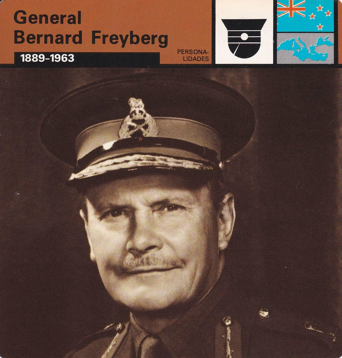 FICHA PERSONALIDADES 301: GENERAL BERNARD FREYBERG. 1889-1963