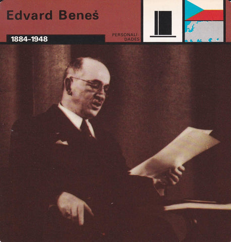 FICHA PERSONALIDADES 305: EDVARD BENES. 1884-1948