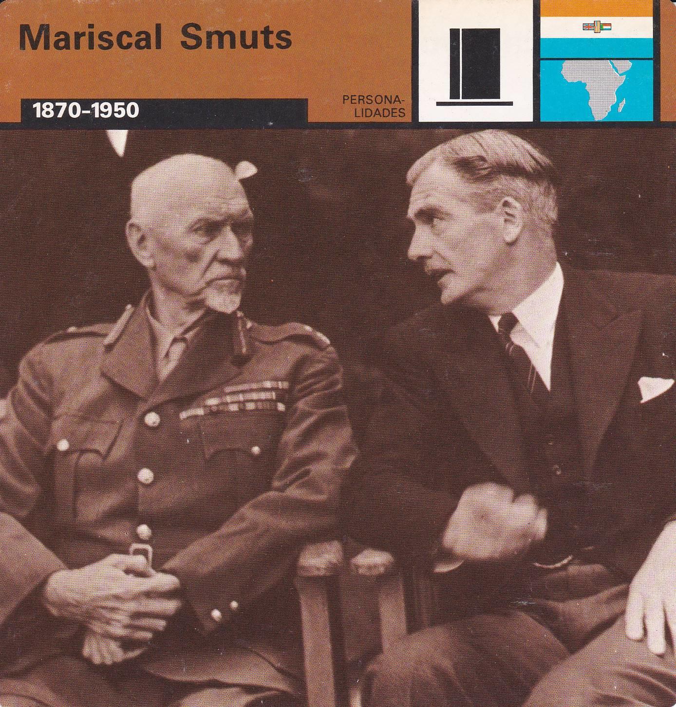 FICHA PERSONALIDADES 307: MARISCAL SMUTS. 1870-1950