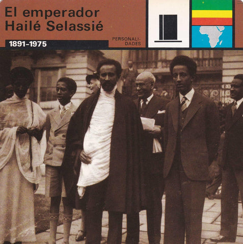 FICHA PERSONALIDADES 308: EL EMPERADOR HAILE SELASSIE. 1891-1975