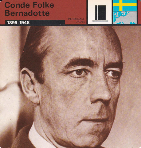 FICHA PERSONALIDADES 313: CONDE FOLKE BERNADOTTE. 1895-948