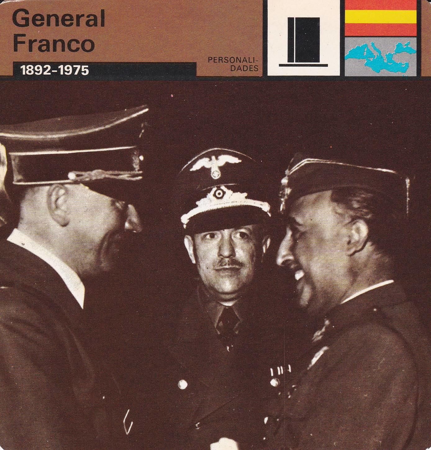 FICHA PERSONALIDADES 319: GENERAL FRANCO. 1892-1975