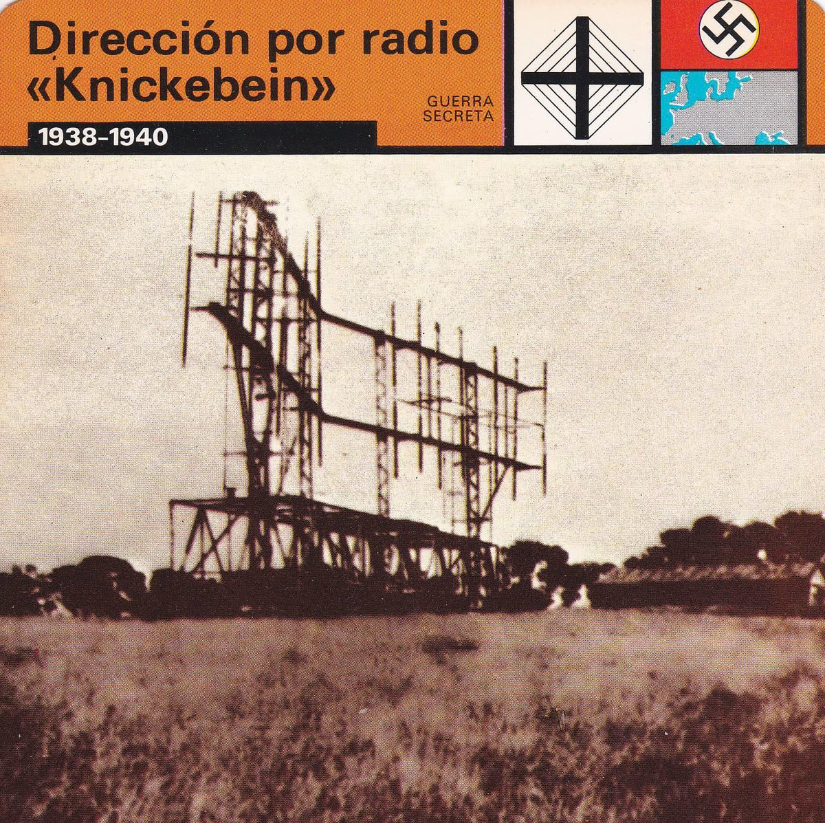 FICHA GUERRA SECRETA 328: DIRECCION POR RADIO KNICKEBEIN. 1938-1940