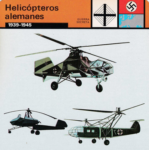 FICHA GUERRA SECRETA 332: HELICOPTEROS ALEMANES. 1939-1945