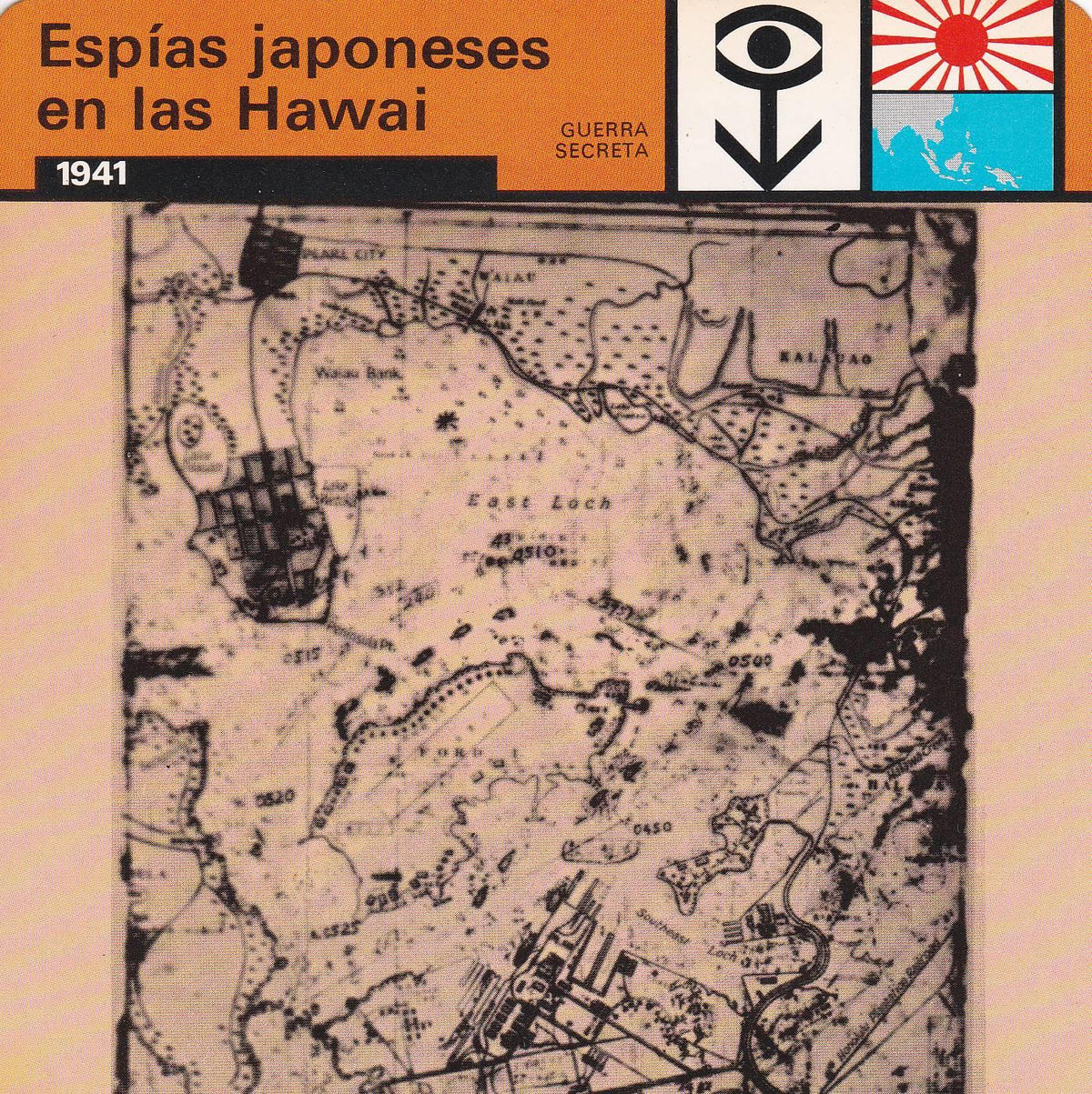 FICHA GUERRA SECRETA 338: ESPIAS JAPONESES EN LAS HAWAI. 1941