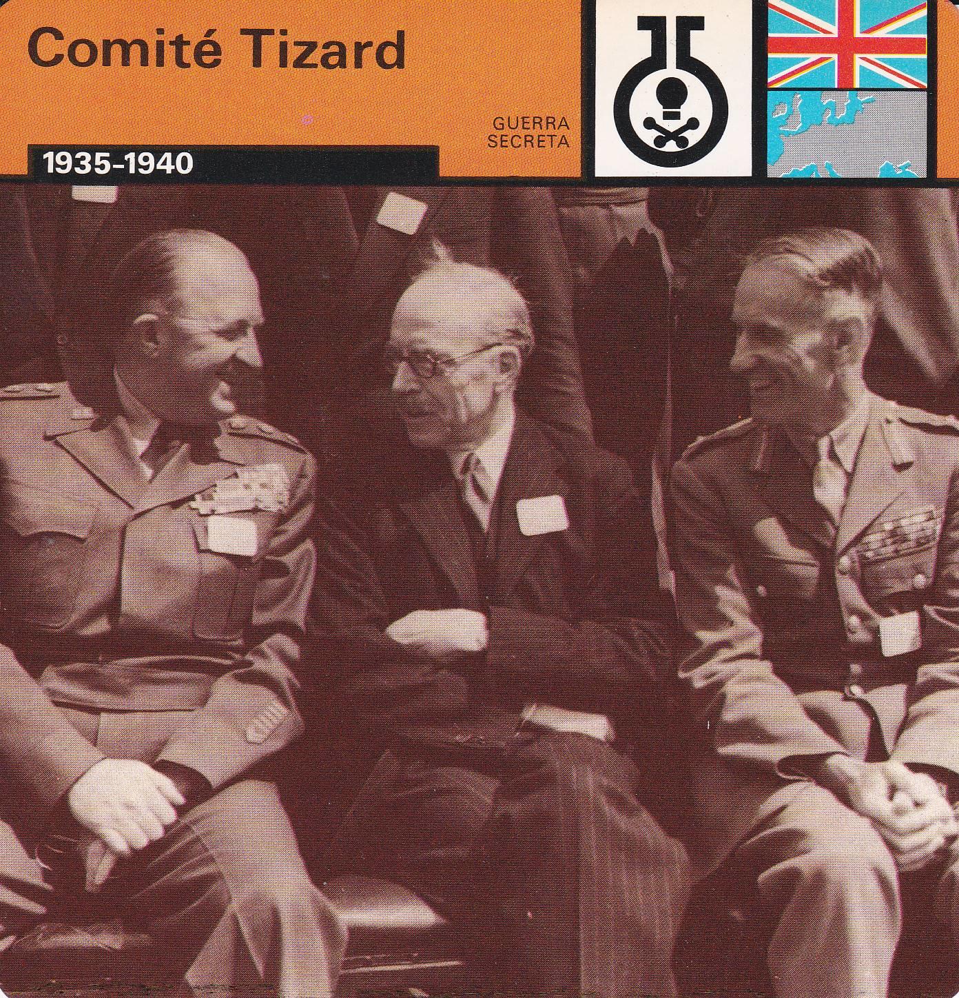 FICHA GUERRA SECRETA 357: COMITE TIZARD. 1935-1940