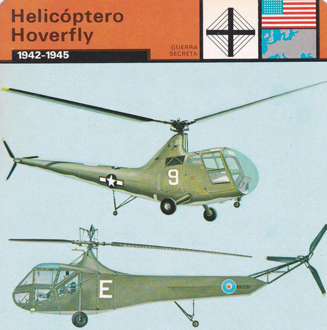 FICHA GUERRA SECRETA 368: HELICOPTERO HOVERFLY. 1942-1945