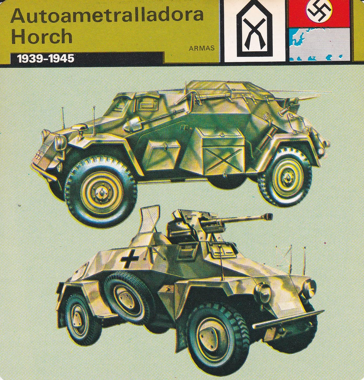 FICHA ARMAS 379: AUTOAMETRALLADORA HORCH. 1939-1945