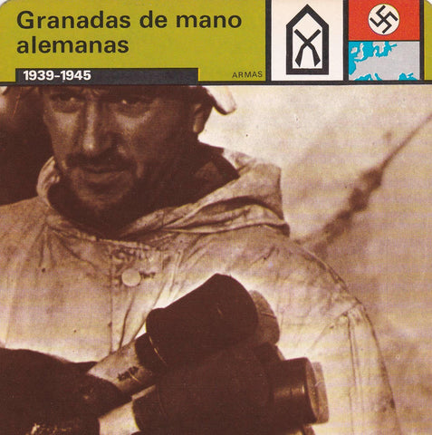 FICHA ARMAS 382: GRANADAS DE MANO ALEMANAS. 1939-1945