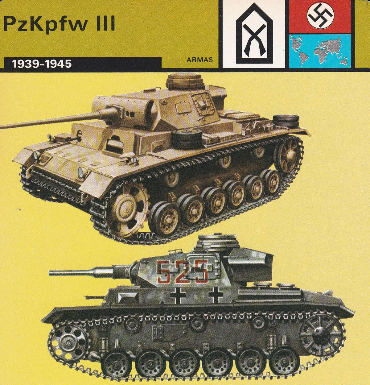 FICHA ARMAS 387: PZKPFW III. 1939-1945