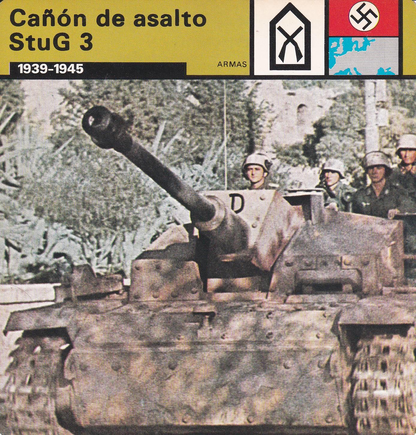 FICHA ARMAS 391: CAÑON DE ASALTO STUG 3. 1939-1945