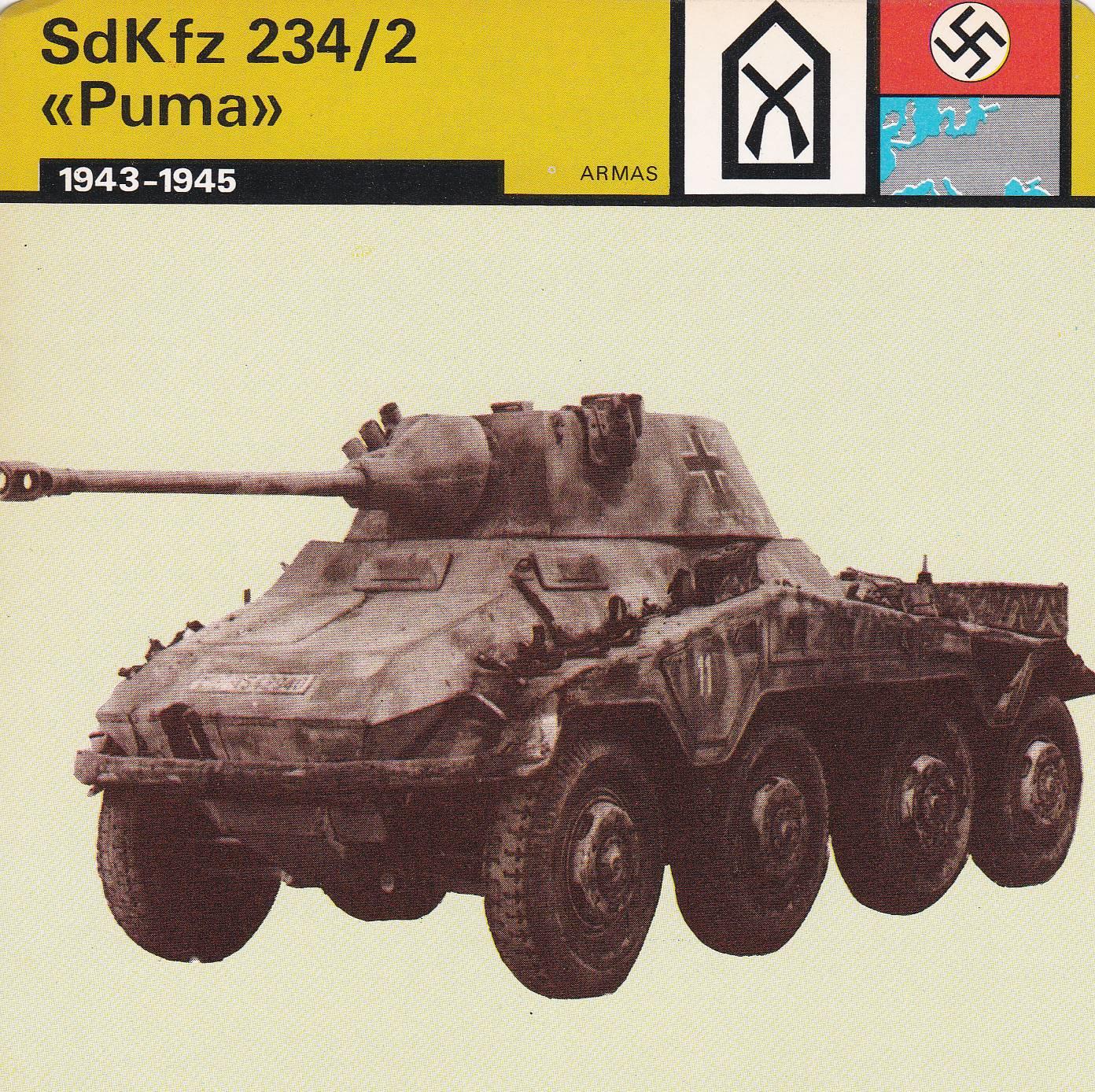 FICHA ARMAS 398: SDKFZ 234/2 PUMA. 1943-1945