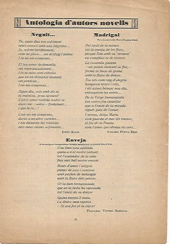 LAMINA 12920: Poemas de Jordi Amor Eduard Pueyo y Francesc Vintro