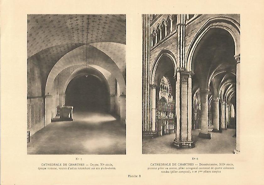 LAMINA 12926: Catedral de Chartres cripta e interior