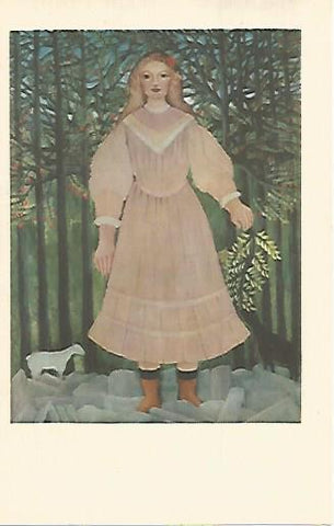 LAMINA 12937: Muchacha en un bosque