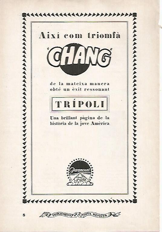 LAMINA 12957: Publicidad de la pelicula Chang