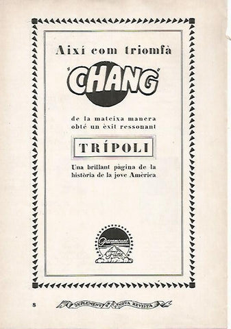 LAMINA 12957: Publicidad de la pelicula Chang