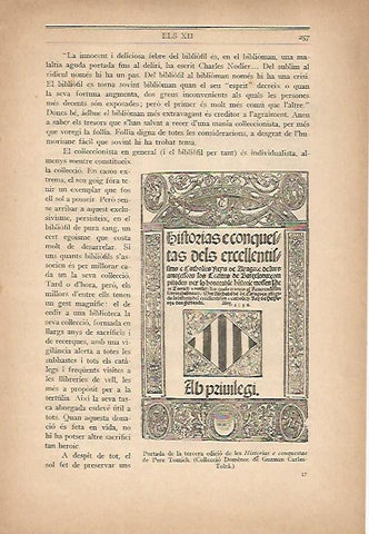 LAMINA 12968: Portada de Historias e conquestes de Pere Tomich