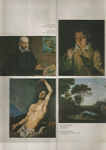 LAMINA 12997: Obras de Jose de Ribera El Greco y C. Lorrain