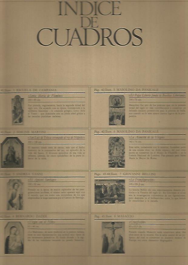 LAMINA 12998: Indice de cuadros