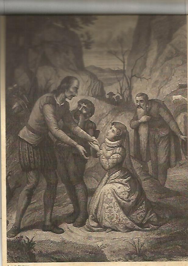 LAMINA 13015: Don Quijote y Dulcinea por Luis de Madrazo