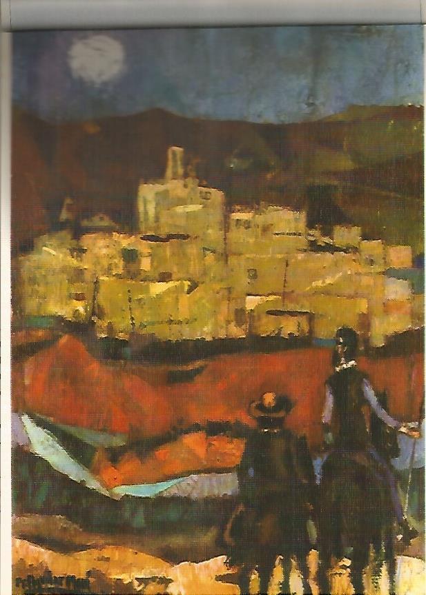 LAMINA 13017: Pueblo de La Mancha por Ramon Aguilar
