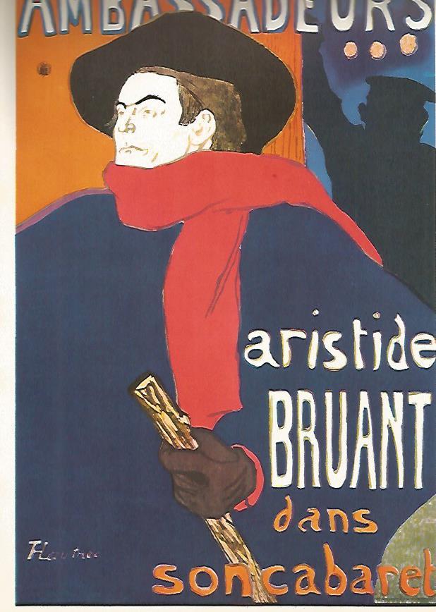 LAMINA 13026: Cartel de Aristidel Bruant por Toulousse Lautrec