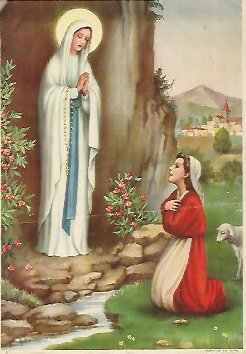 LAMINA 13058: La Virgen de Lourdes numero X-83