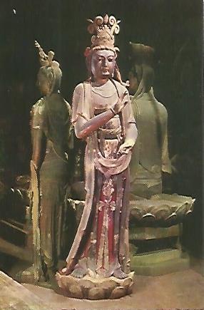 POSTAL A0358: Estatua primera del Templo Hua Yan. Ta tong