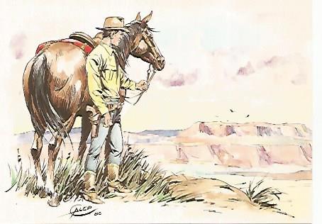 POSTAL A0412: Tex e orrizzonte de Aurelio Galeppini