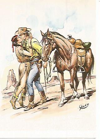 POSTAL A0417: Tex il bacio de Auerlio Galeppini